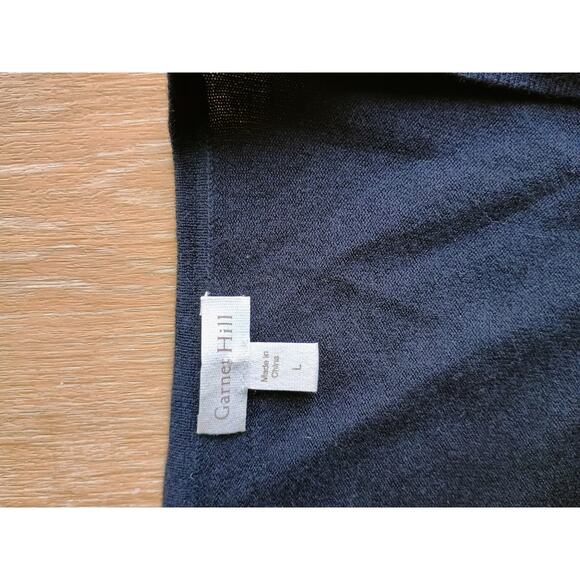 Garnet Hill 100% cashmere open front cardigan sweater L quiet Luxury Old money - Picture 2 of 8